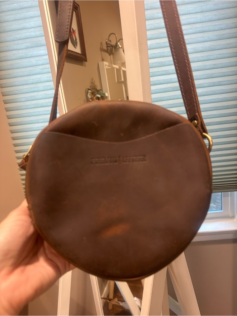 Portland Leather Circle Crossbody Bag